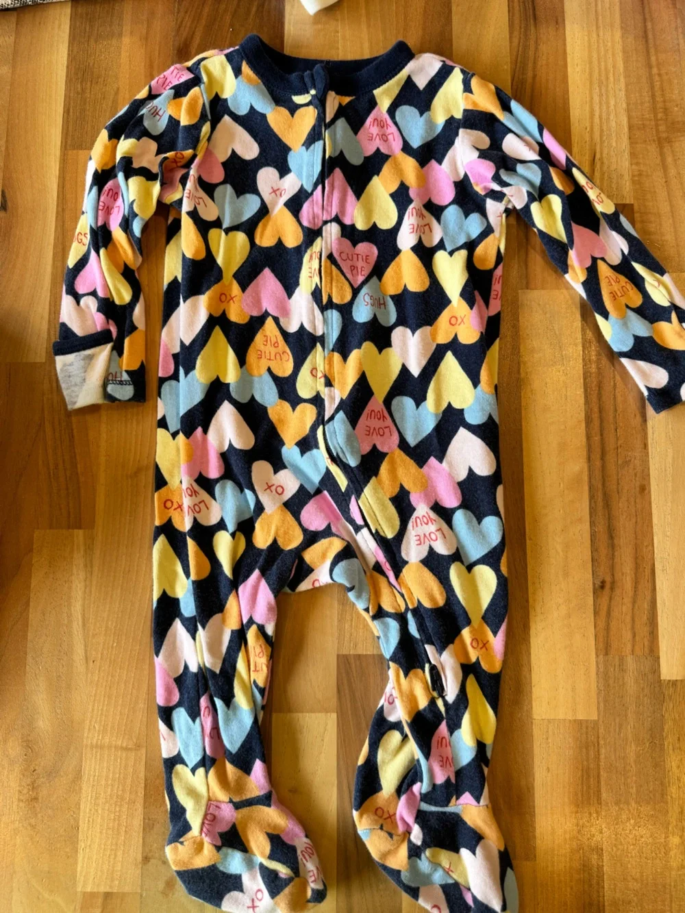 Heart Print Jumpsuit - Multicolor Hearts